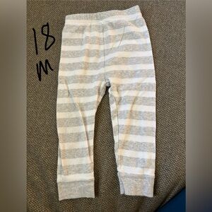 Striped Gray and White Kids Bottoms